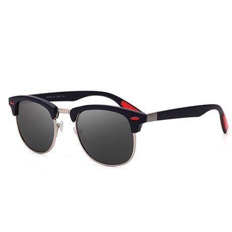 Popular Retro New Polarized Men's Sunglasses UV400 Square Half Metal Frame Ladies Sunglasses Brand Design Glasses Driving Sunglasses