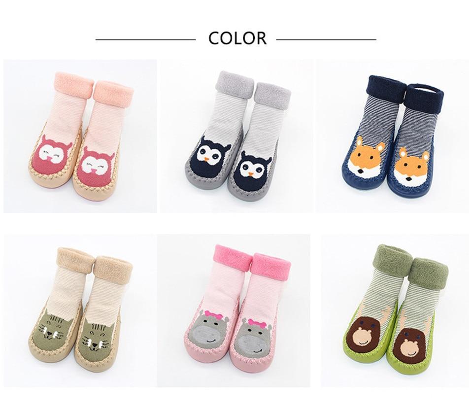 Baby Warm Stretchy Booties Sock With Rubber Soles For Newborn Baby Girl And Boy Socks Slipper