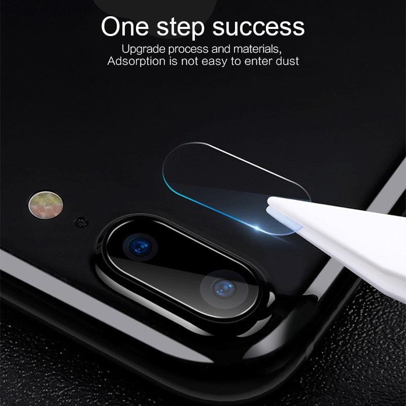 2pcs Camera Lens Protector Film For iPhone XS Max XR X glass on iPhone X 7 8 6 6S Plus 5 se Camera Lens Protector Ultra HD Back Camera Lens Tempered Glass Camera Cover Film for iPhone