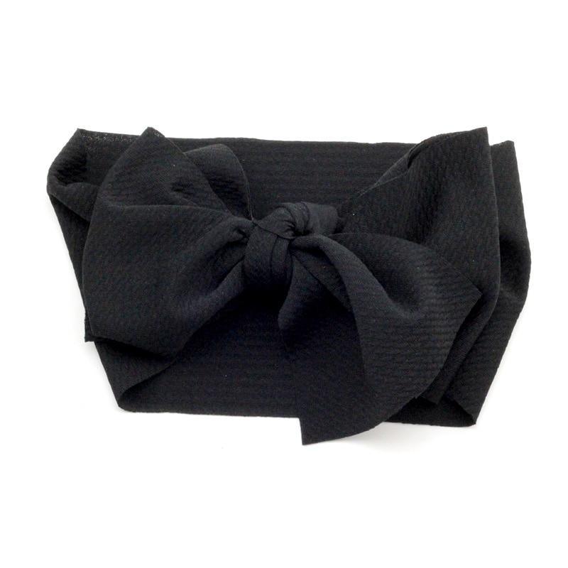 Adjustable Big Bow Headwrap Top Knot Headbands Over Sized Bow Hair Turban for Newborn Girl