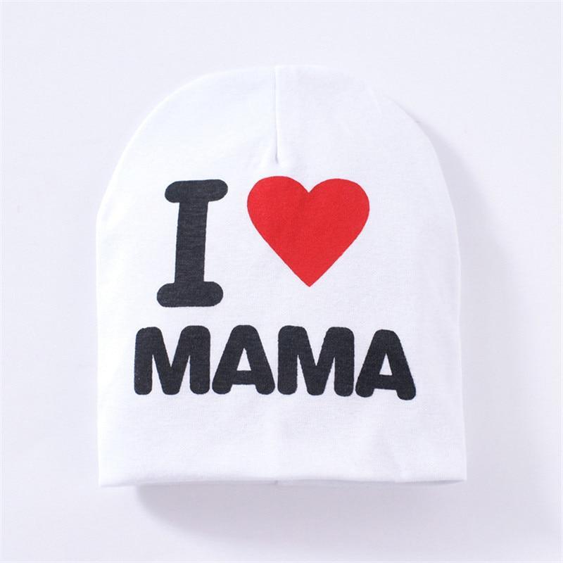 Baby " I Love mama , i love papa" Cap Children Cap Kids Solid Baby Beanie Hat Fashion Ears Straw In Modern New Design