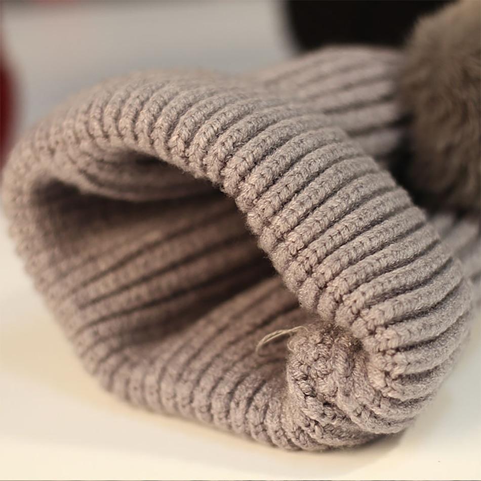 Modern Trend New Baby Beanies Hats Children Knitted Pompom Winter Autumn Cute Cap Warm Girl Hat With Two Balls