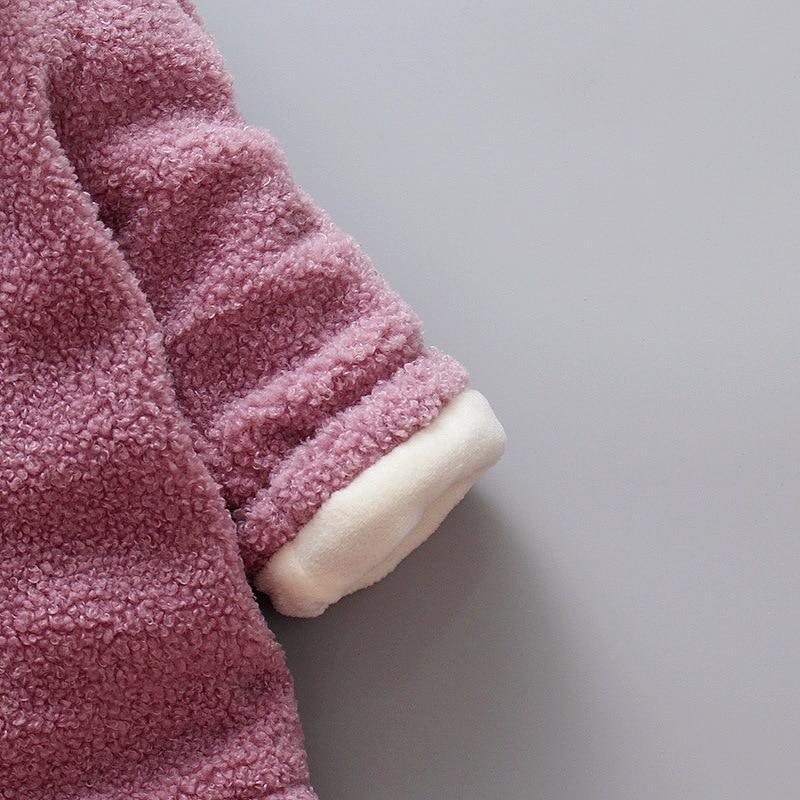 Baby Girls Winter Coats Newborn Baby Thick Velvet Outerwear For Toddler Hoodies For Girls With Heart Print Design For Girls And Babies