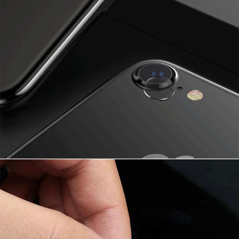 2pcs Camera Lens Protector Film For iPhone XS Max XR X glass on iPhone X 7 8 6 6S Plus 5 se Camera Lens Protector Ultra HD Back Camera Lens Tempered Glass Camera Cover Film for iPhone
