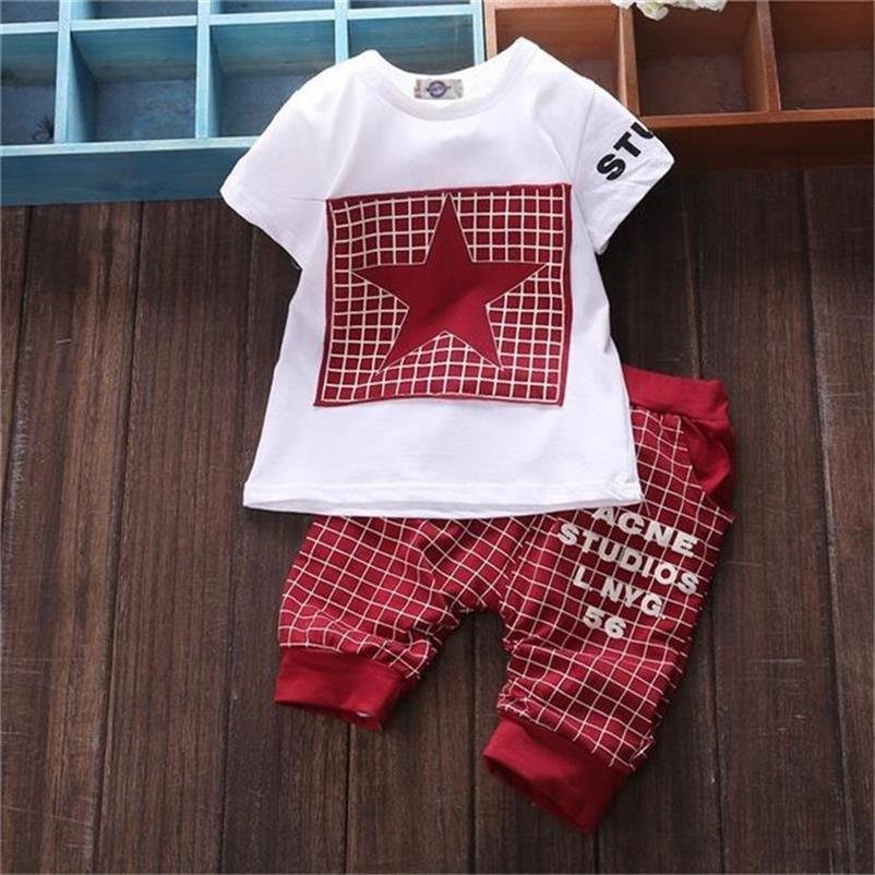 Baby Boy Clothes Winter Kids Clothes Sets T-shirt Pants Suit Star Printed Clothes Newborn For Boys