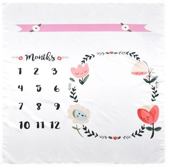 Cartoon Pattern Baby Photo Props Background Blankets Play Mats Backdrop Cloth Calendar Photo Accessories Blanket For Baby