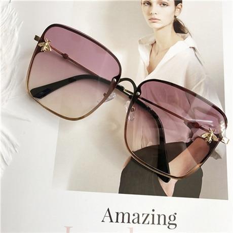 Popular brand Oversize Square Sunglasses For Women and Ladies Luxury Driving Superstar Designer Sunglasses With Shades and Gradient Glasses With UV400 Protection