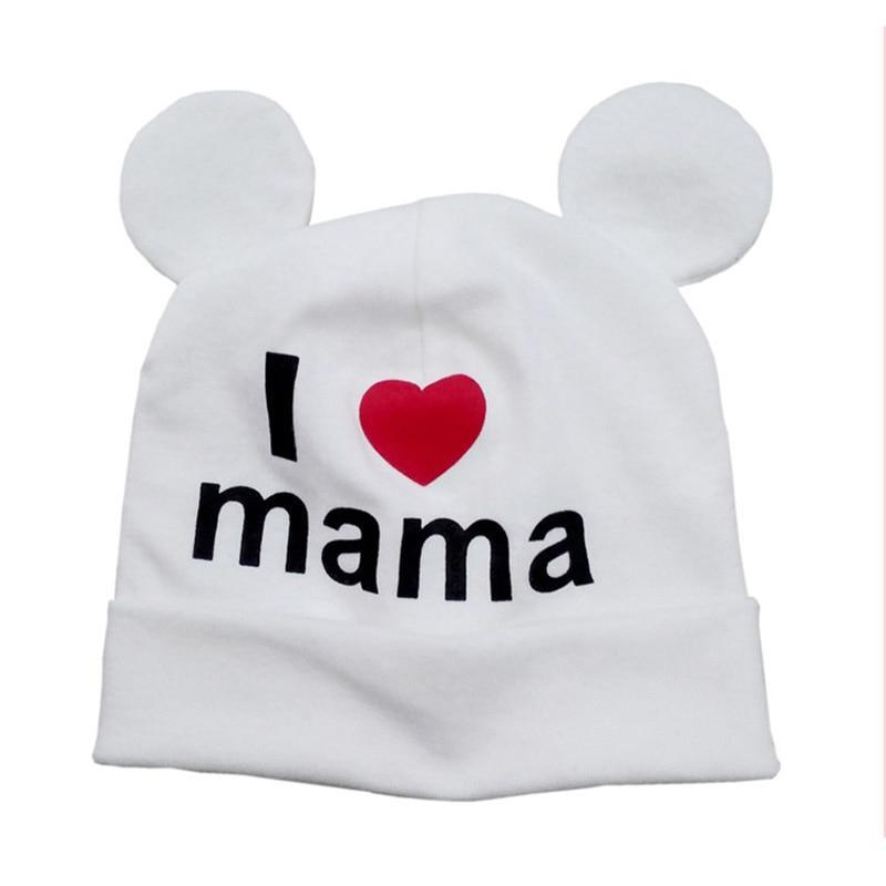 Trend New Baby Hats For Girls Cap Cute Ear Newborn Boys Girls Knitted Print Caps Beanies For Baby