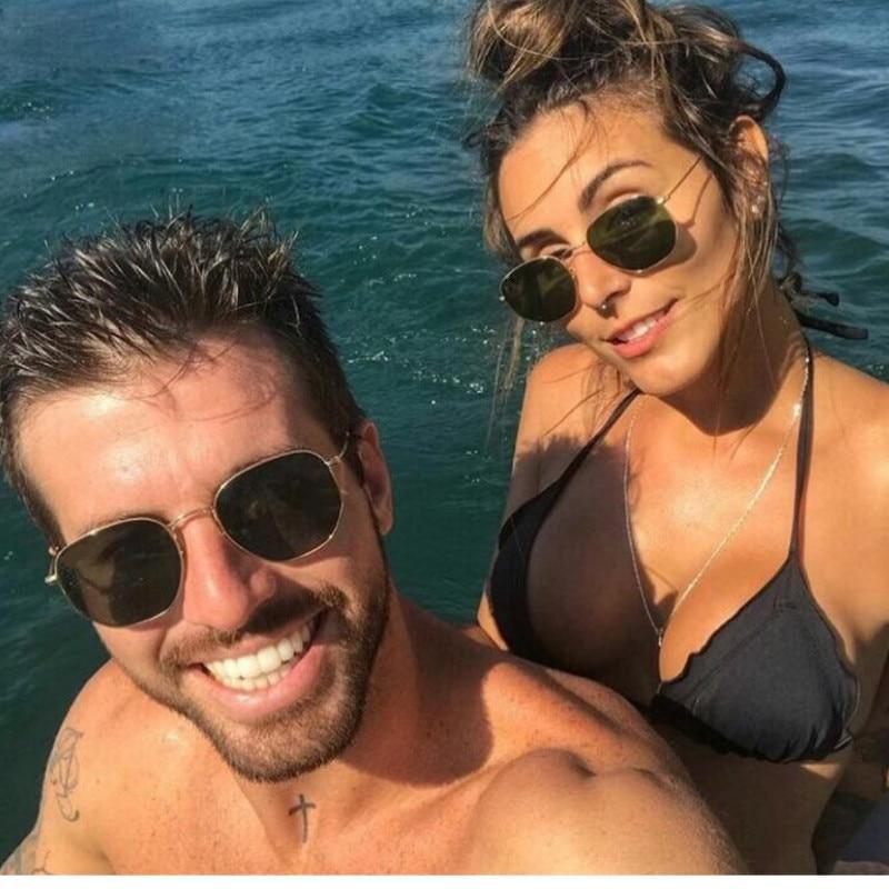 Unisex Woman and Man Vintage Retro and Modern Sunglasses Square Metal Frame Sunglasses Pilot Mirror Classic With UV400 Protection