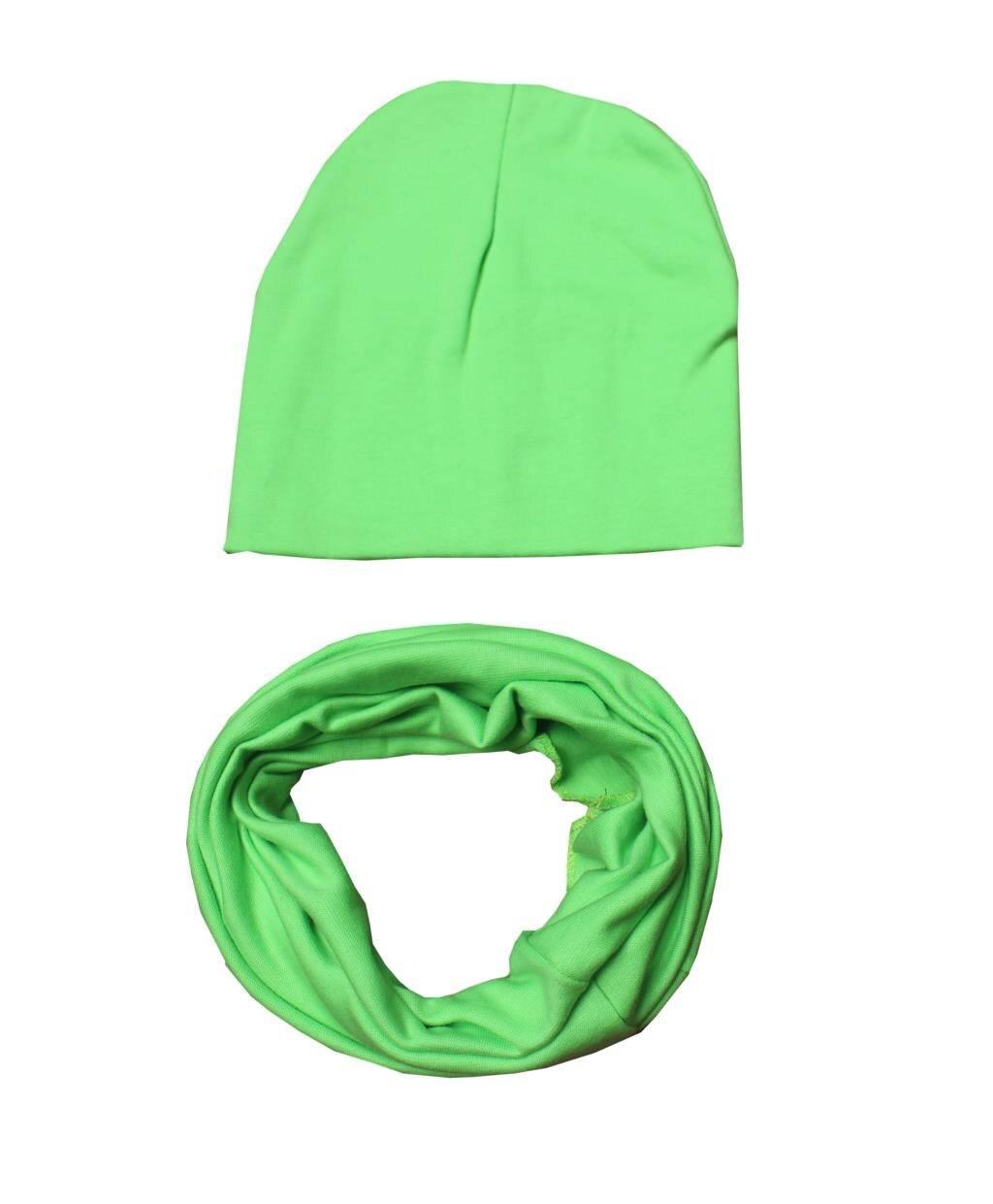 Baby Boys & Girls Cap Cotton Scarf Beanie Infant Knitted For Toddlers Children Set For Baby Kids