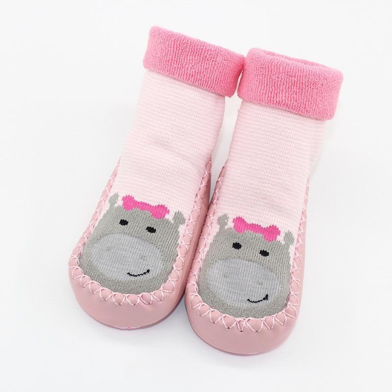 Baby Warm Stretchy Booties Sock With Rubber Soles For Newborn Baby Girl And Boy Socks Slipper