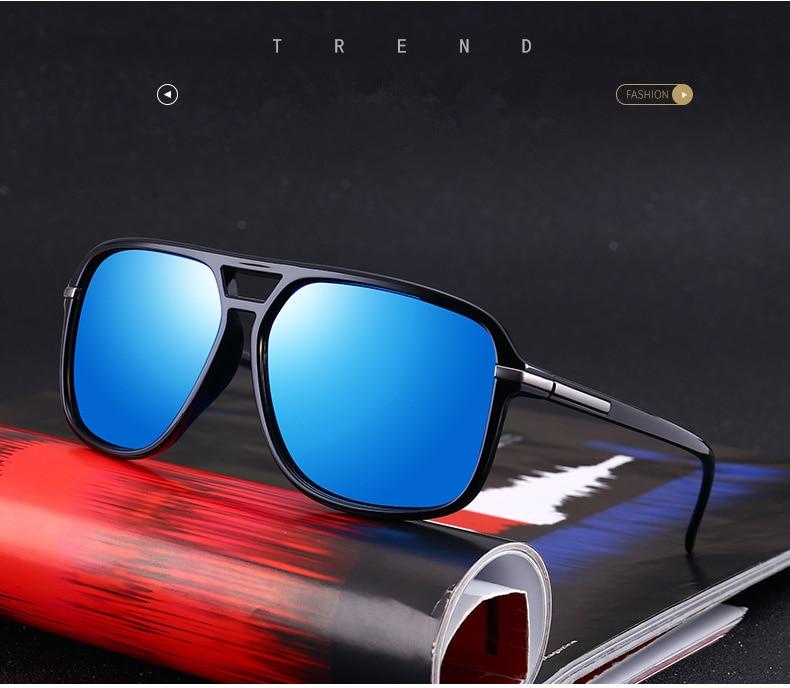 Luxury Polarized Men Business Oversized Mirror Sunglasses For Driving Brand Designer Driver Sunglasses UV400 Protection