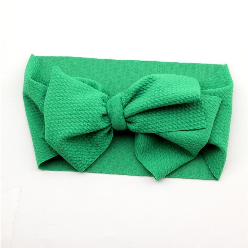 Adjustable Big Bow Headwrap Top Knot Headbands Over Sized Bow Hair Turban for Newborn Girl