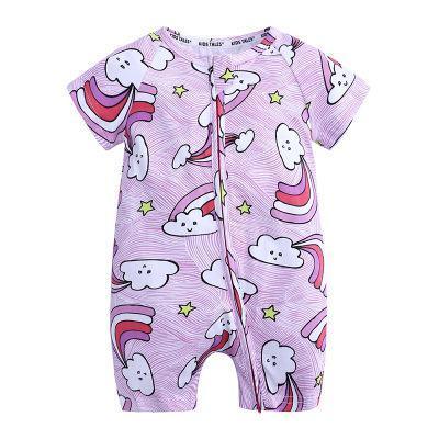 Summer Newborn Fashion Boy and Girls Printed Flower Short-sleeved Romper / jumpsuit For Kids