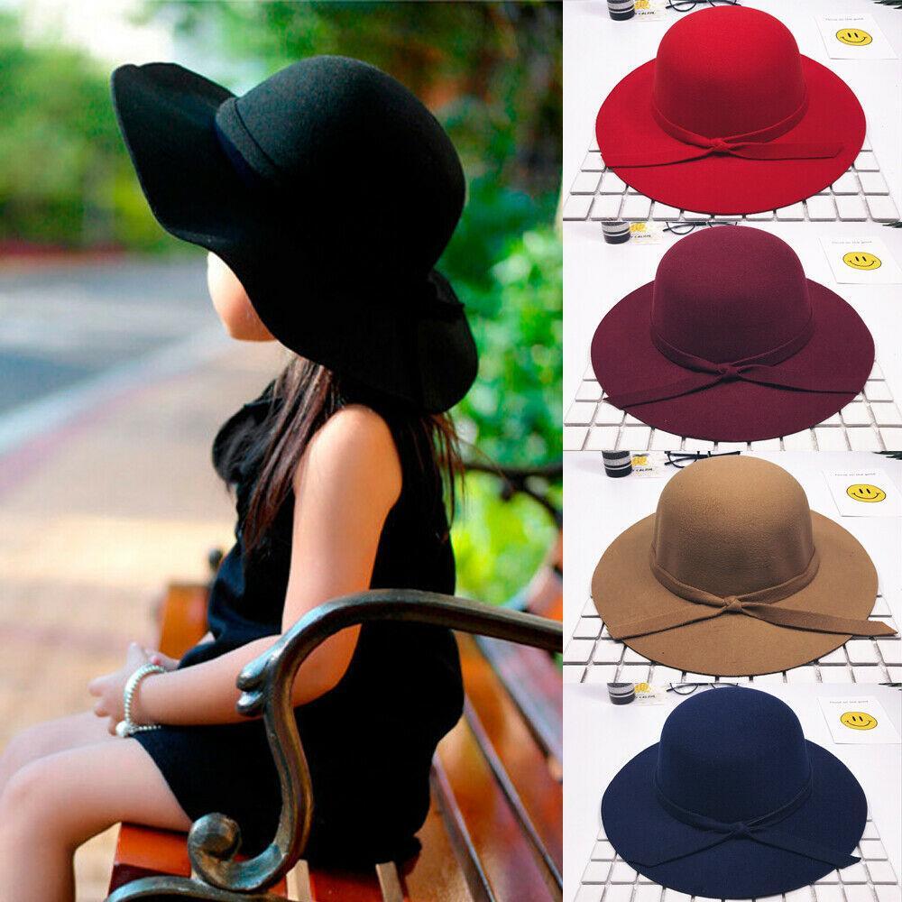 Modern Elegant Baby Summer Sweet Girls Hat With Bow knot Bowler Beach Hat For Girls