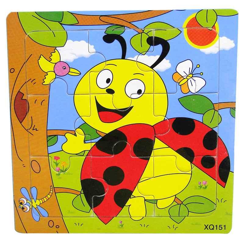 1 Pcs Animal Wooden Puzzles For Children In Wooden 3D Mosaic Puzzles Kids Educational Toys Design For Baby Birthday Gifts