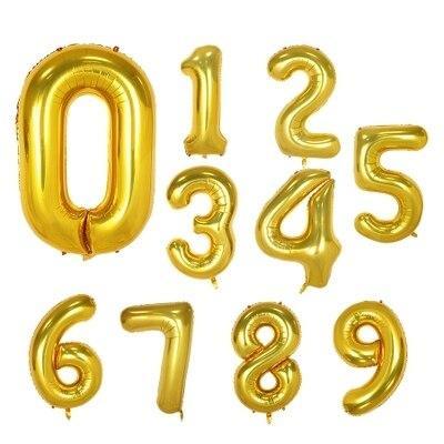 NEW Big Modern 32inch Luxury Number Foil Helium Balloons For Birthday Party and Celebrations Modern Decoration