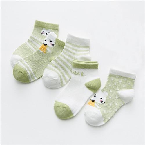 5 Pairs Infant Mesh Thin Cotton Socks For Newborn Baby Girls And Boy Clothes Accessories