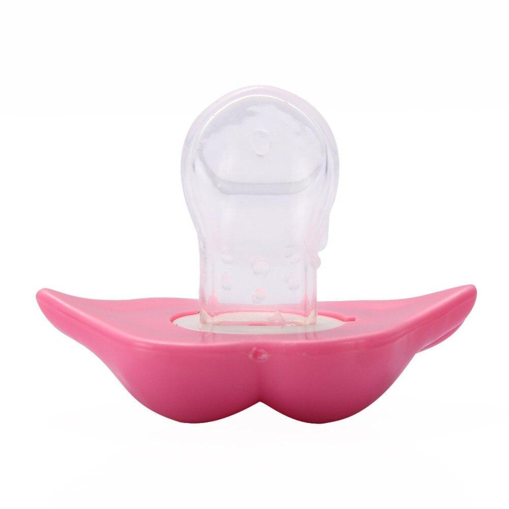 Silicone Baby Lip Pacifier Kiss Pink Rose Red Lip Shape Teeth Soothers Funny Baby Pacifiers For Baby and For Kids