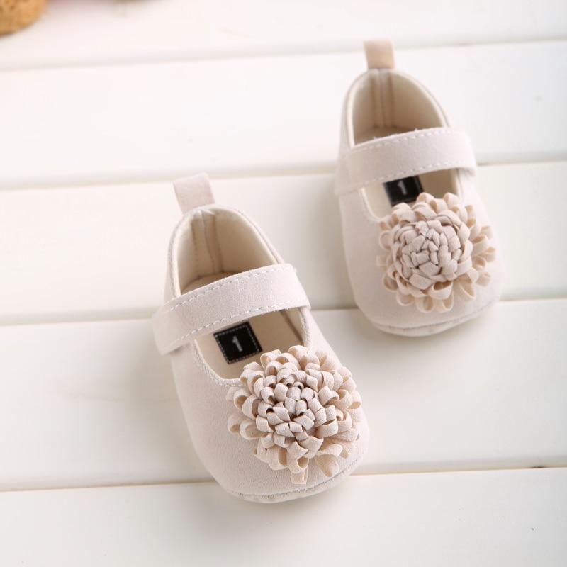 Candy Colors Newborn Baby Prewalker Princess Girl Crib Big Flower Soft Bottom Anti-slip Shoes Footwear Shoes
