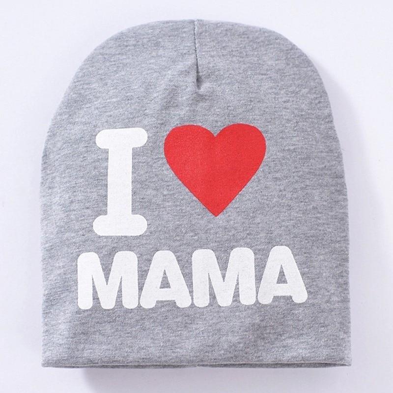 Baby " I Love mama , i love papa" Cap Children Cap Kids Solid Baby Beanie Hat Fashion Ears Straw In Modern New Design