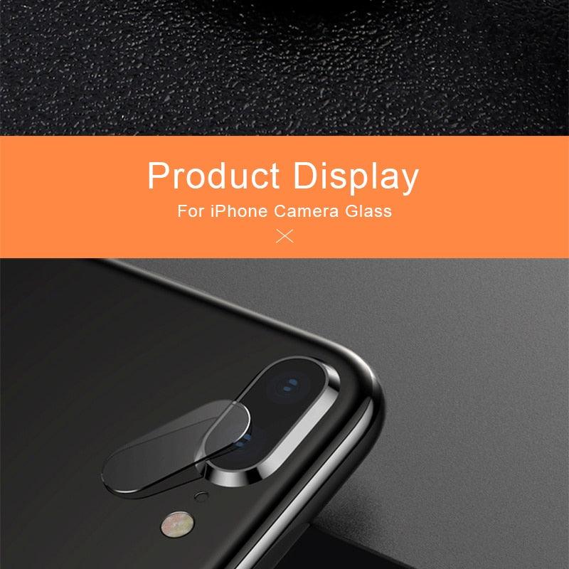 2pcs Camera Lens Protector Film For iPhone XS Max XR X glass on iPhone X 7 8 6 6S Plus 5 se Camera Lens Protector Ultra HD Back Camera Lens Tempered Glass Camera Cover Film for iPhone