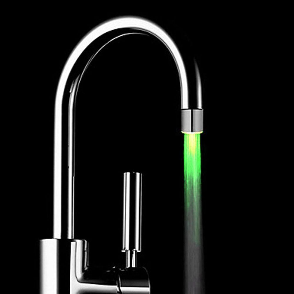 STEVVEX Home LED Water Faucet Creative LED Light Shower Head Water Romantic 7 Color Change Home Bathroom Glow Lamps