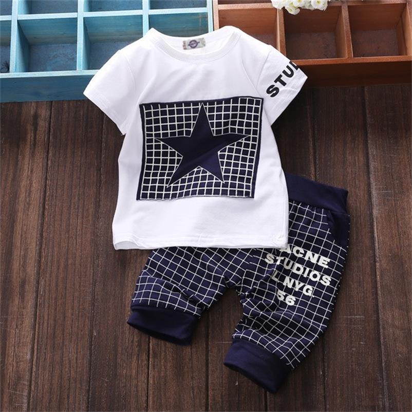 Baby Boy Clothes Winter Kids Clothes Sets T-shirt Pants Suit Star Printed Clothes Newborn For Boys