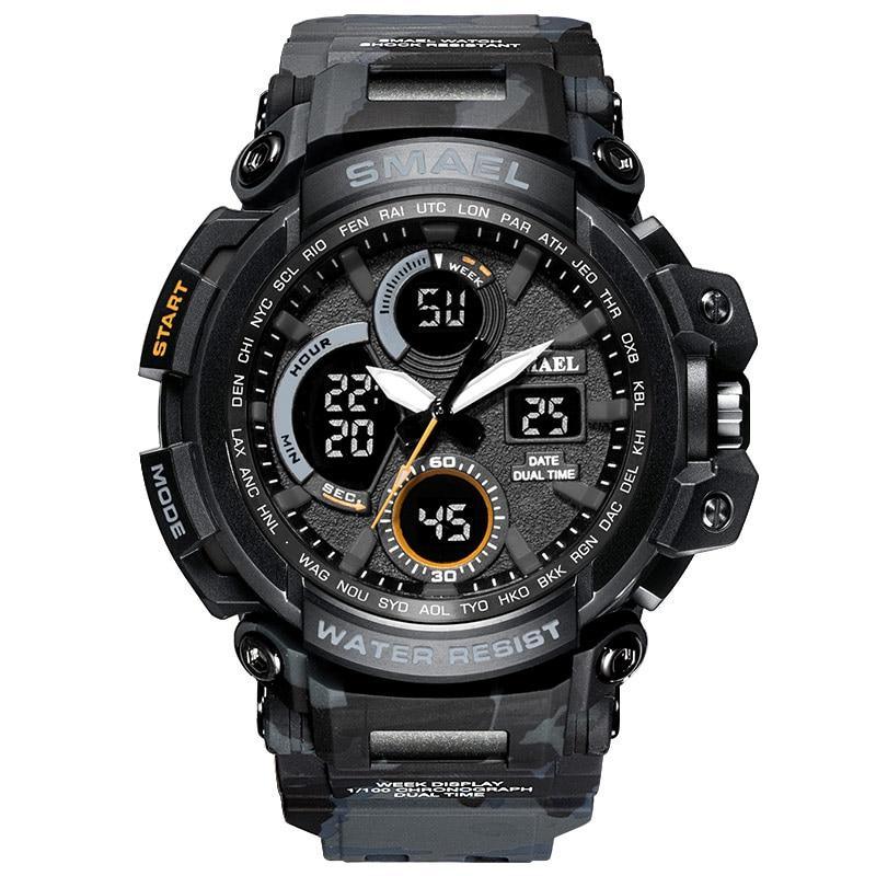 Army Green Modern Sport Waterproof 50M Men Watches With LED Digital Display In Military Armi Relogio Masculino Style