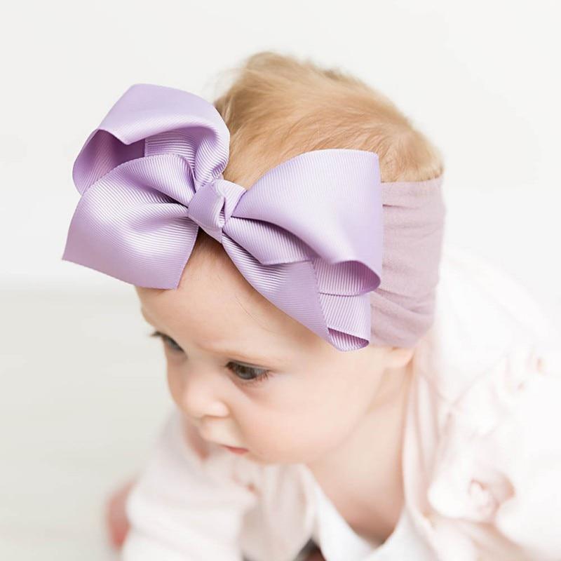 Baby Girls Headbands Hair Accessories Turban Solid Head wear Hair Band Bow Girl Accessories