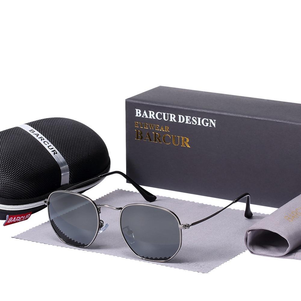 New Luxury and Elegant Reflective Universla Sunglasses for Men and Women Stainless Steel Frame Eyewear Mirror Hexagon Glasses With UV400 Protection