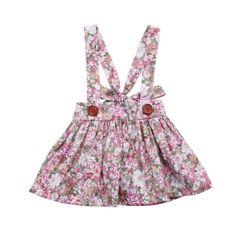 Luxury Modern Summer Fashion Toddler Kids Baby Girls Floral Printing Sleeveless Clothes Party Strap Tutu Dress For Girls