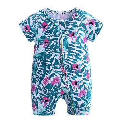 Summer Newborn Fashion Boy and Girls Printed Flower Short-sleeved Romper / jumpsuit For Kids