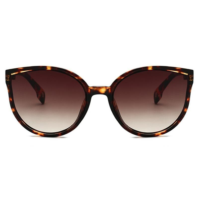 Luxury Modern Elegant Lady Sunglasses WIth Cat Eye Women Eyewear Plastic Frame Clear Lens With UV400 Protection