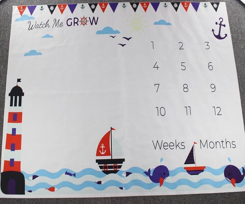 Cartoon Pattern Baby Photo Props Background Blankets Play Mats Backdrop Cloth Calendar Photo Accessories Blanket For Baby