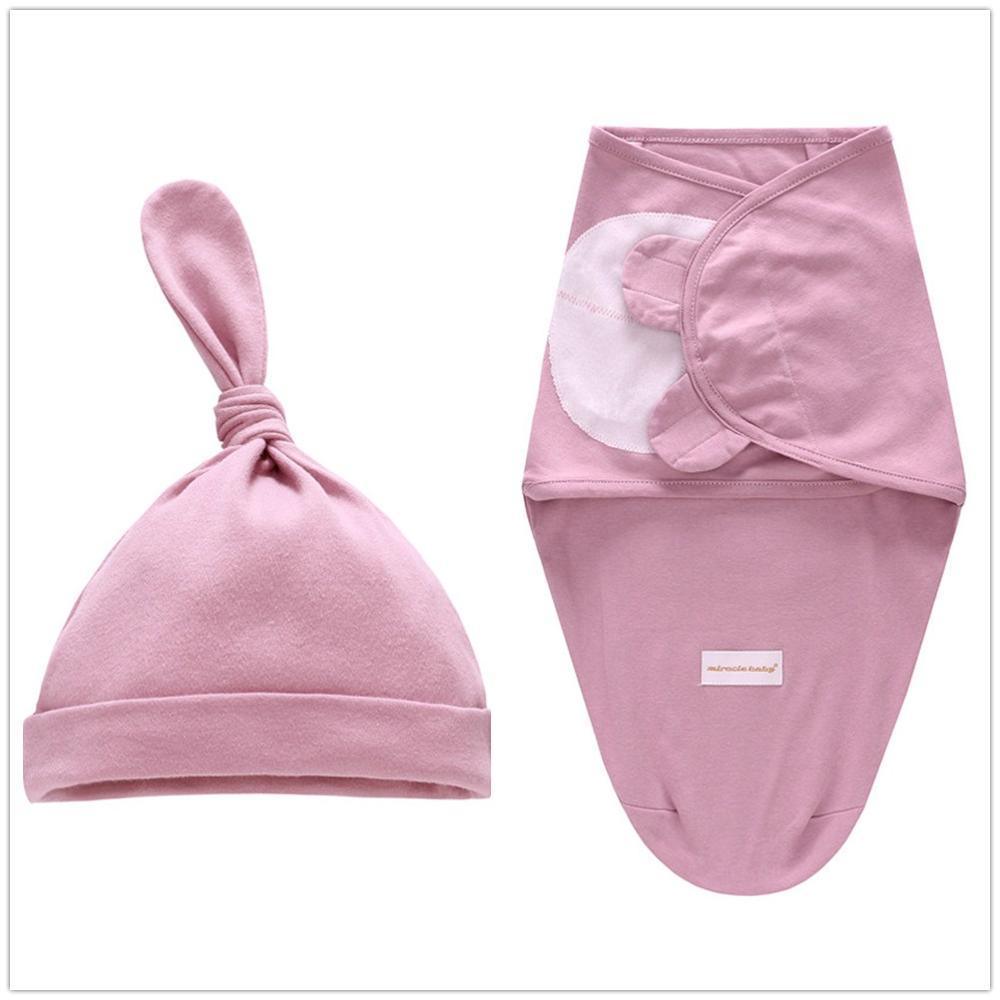 Baby Swaddle Blanket With Cap For Newborn Wrap Cotton Swaddling Bag Baby Envelope Sleep sack Blanket .