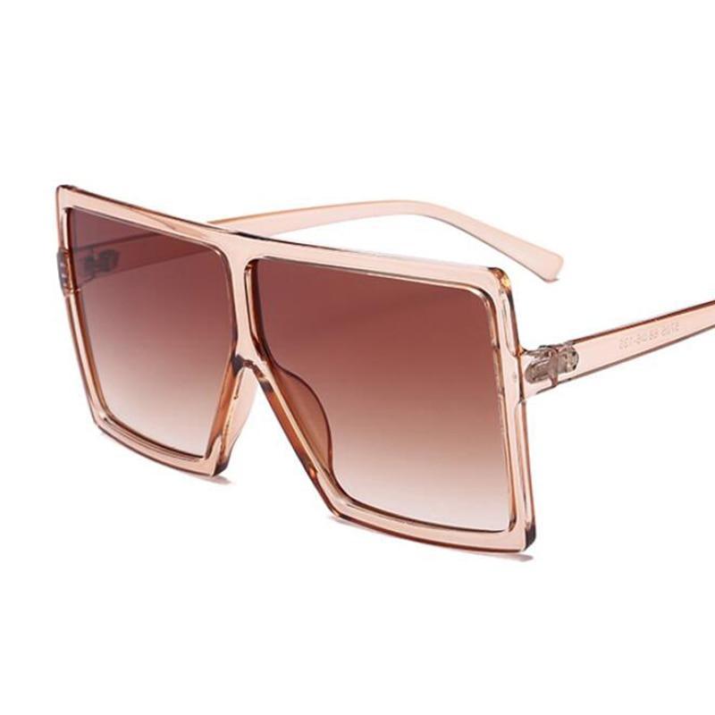 Oversized Luxury Trend New Woman Sunglasses With Black Fashion Square Glasses And Big Frame Sunglasses In Modern Glasses Famous Style