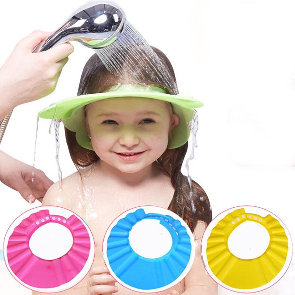 Modern Baby Shower Sheild Cap Reusable Waterproof Bath Hat Teen Girl Shower Haircut Cap for Boys and Girls Shampoo Cap Design