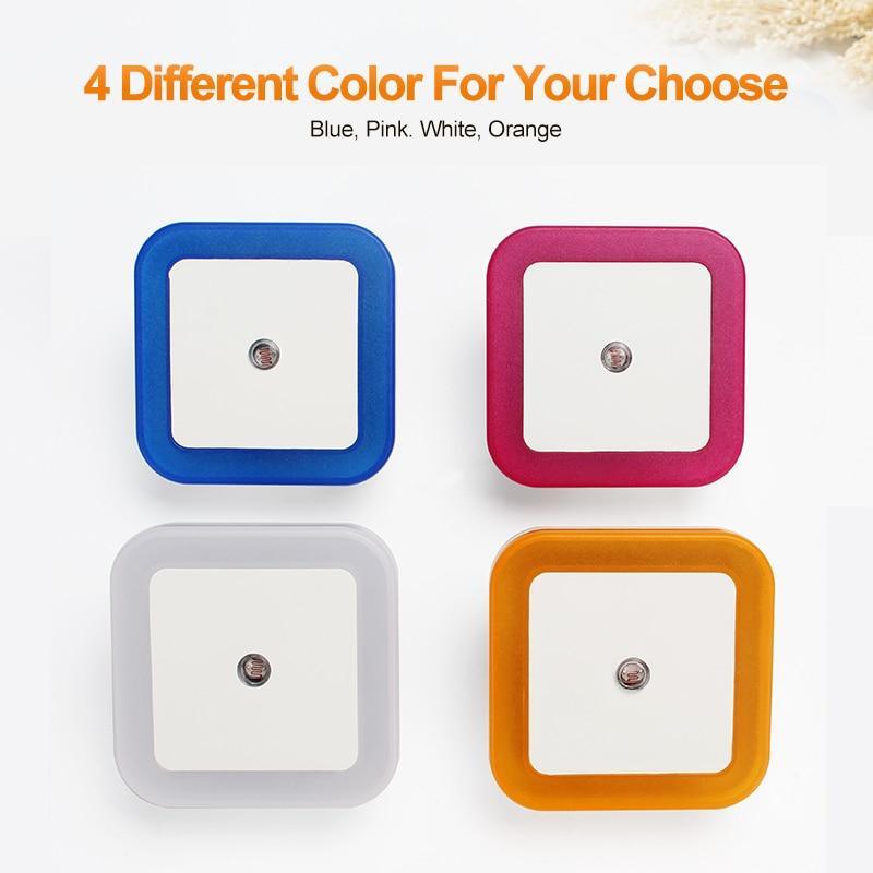 STEVVEX LED Night Light Mini Light Sensor Control EU US Plug Nightlight Lamp For Children Kids Living Room Bedroom Lighting