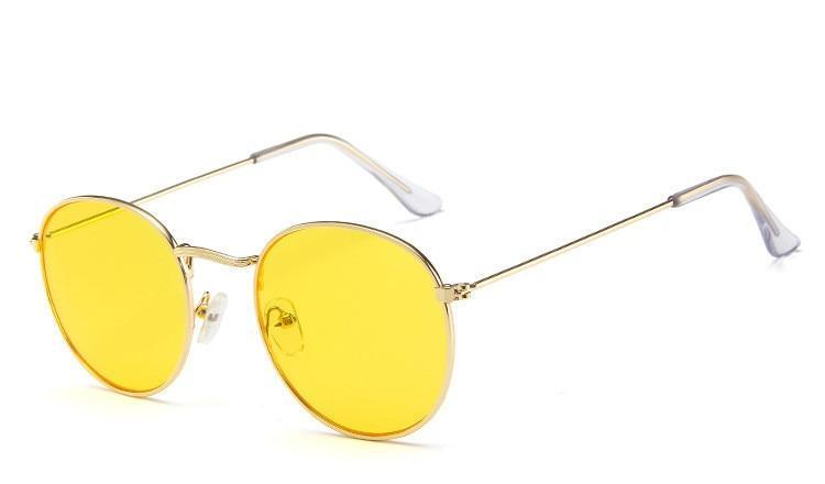 Famous Retro Popular Oval Luxury Round Vintage Woman and Man Sunglasses Brand Designer Oculos De Sol With UV400 protection