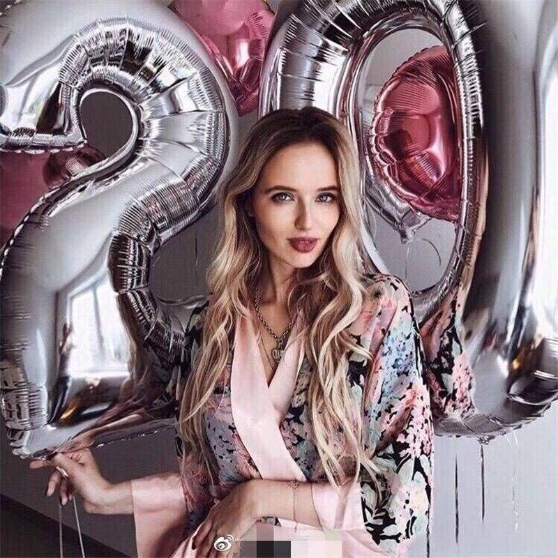 NEW Big Modern 32inch Luxury Number Foil Helium Balloons For Birthday Party and Celebrations Modern Decoration
