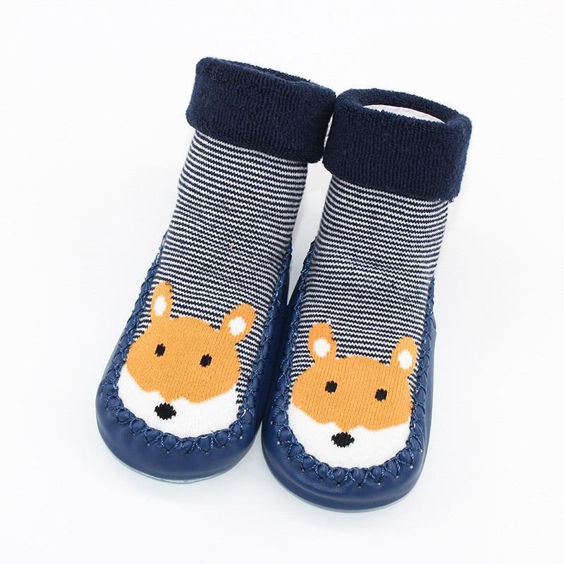Baby Warm Stretchy Booties Sock With Rubber Soles For Newborn Baby Girl And Boy Socks Slipper