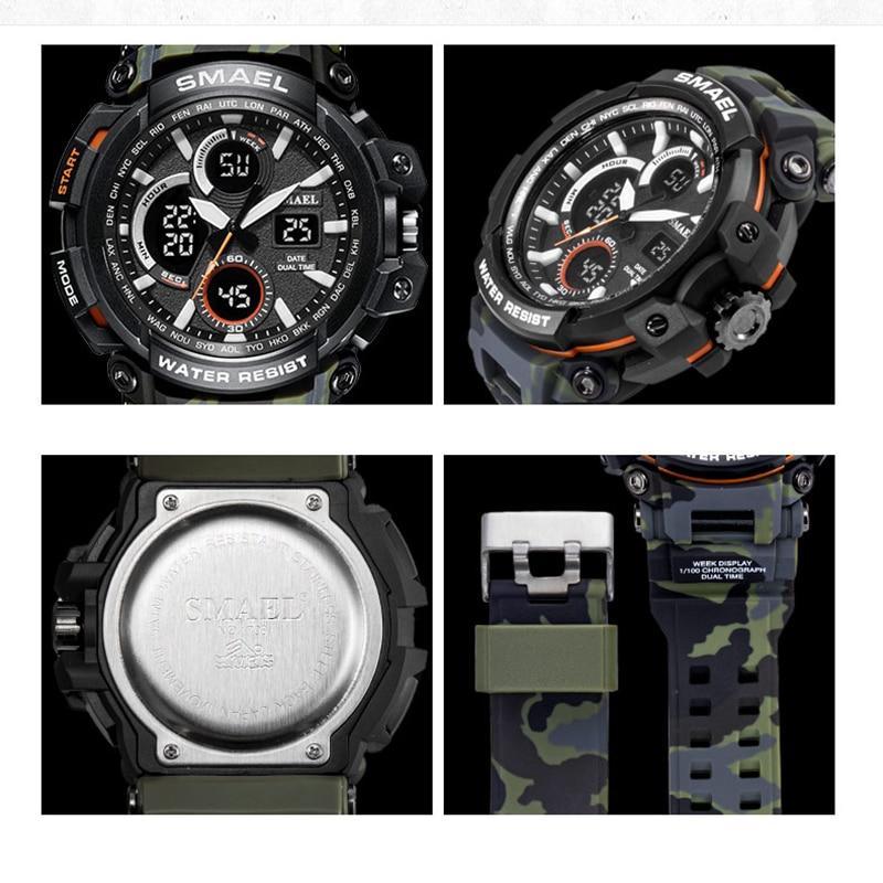 Army Green Modern Sport Waterproof 50M Men Watches With LED Digital Display In Military Armi Relogio Masculino Style