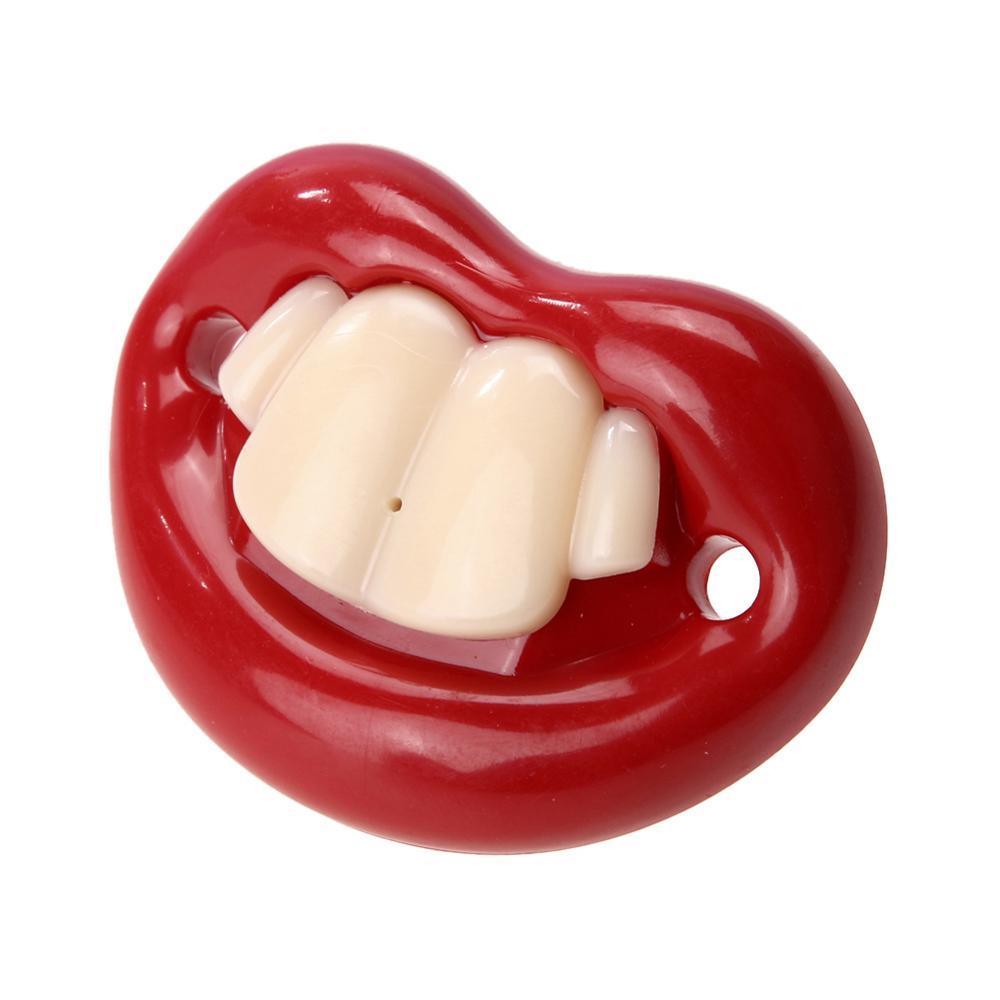 Silicone Baby Lip Pacifier Kiss Pink Rose Red Lip Shape Teeth Soothers Funny Baby Pacifiers For Baby and For Kids