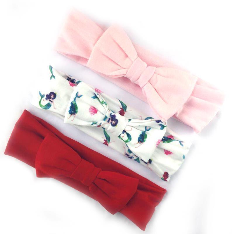 Modern Handamde Luxury Set Baby Girl Headband Bow For Newborn Babies Hair Band Elastic Accessories Cotton Headwear For Girls