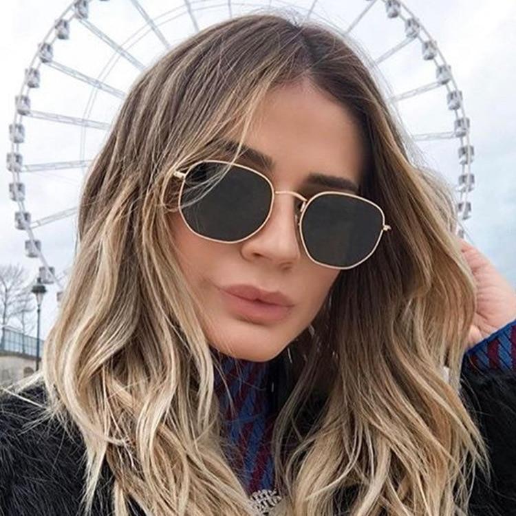 Unisex Woman and Man Vintage Retro and Modern Sunglasses Square Metal Frame Sunglasses Pilot Mirror Classic With UV400 Protection