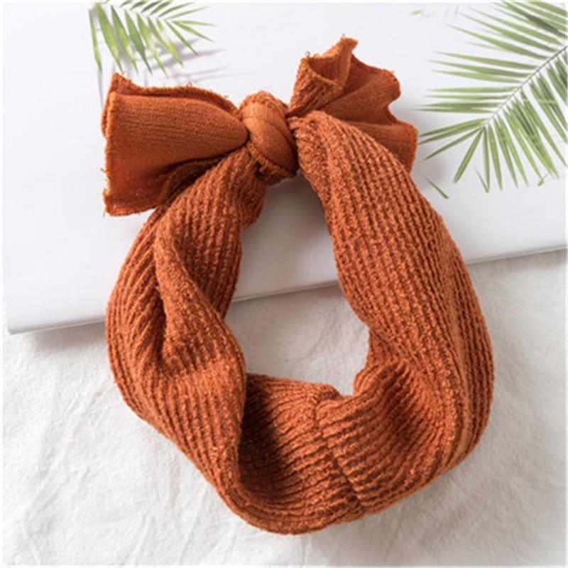 Modern Headbands Knitted Newborn Baby Bows Head Warm Headband Infant Toddler Hair Bow for Girls Kids