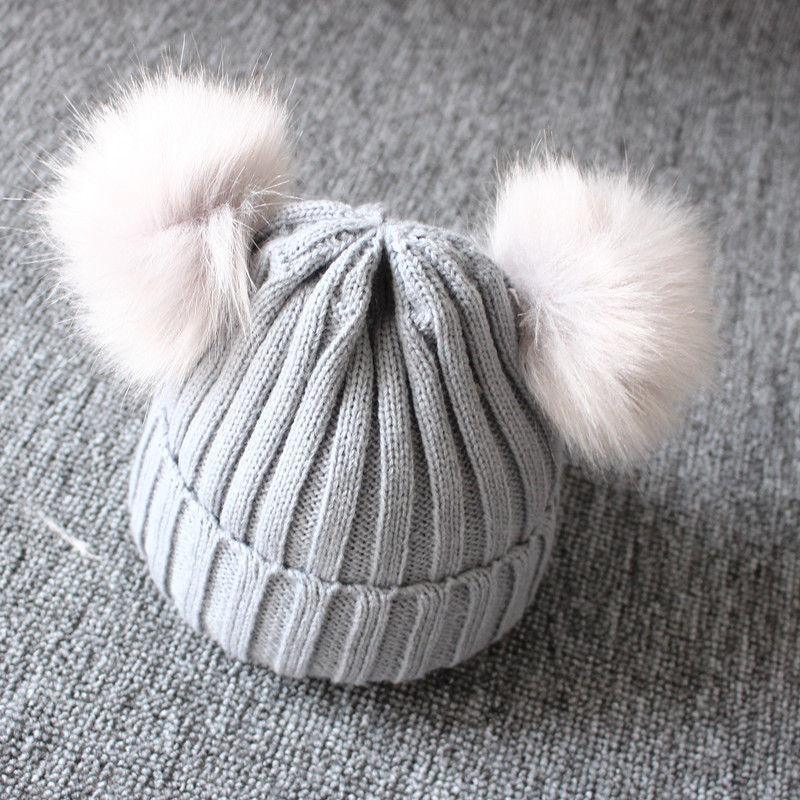Newborn Baby Kids Girls Winter Warm Knit Hat Ball Beanie Cap Design