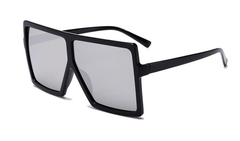 Oversized Luxury Trend New Woman Sunglasses With Black Fashion Square Glasses And Big Frame Sunglasses In Modern Glasses Famous Style