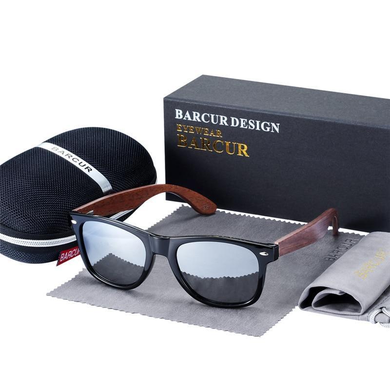 High Quality Bamboo Handmade Walnut Sunglasses For Men and Women with Anti-Reflect Mirror Sunglasses With UV400 Protection